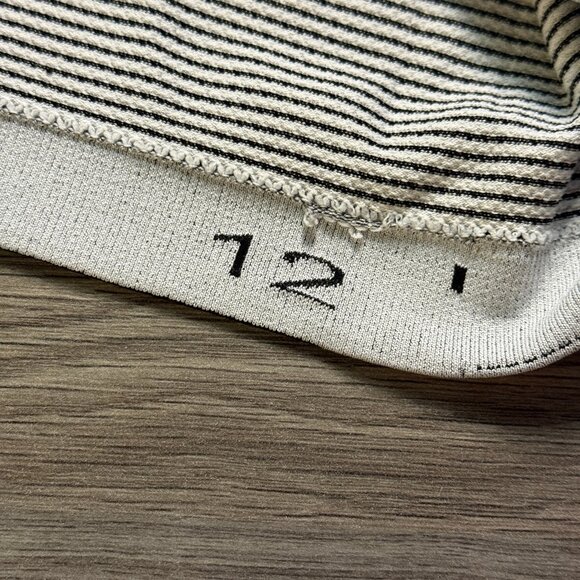 Lululemon Women's Run: Swiftly Tech Long Sleeve Crew - Black/White Stripe - Picture 5 of 8